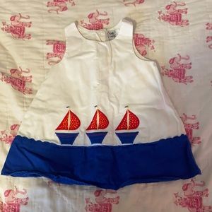 Girls 2t dress with boats